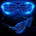 Blue Light-Up Slotted Glasses